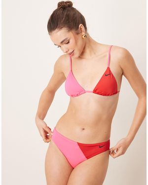 Nike Nike – hipster-bikinihose mit blockfarben-design - Rot