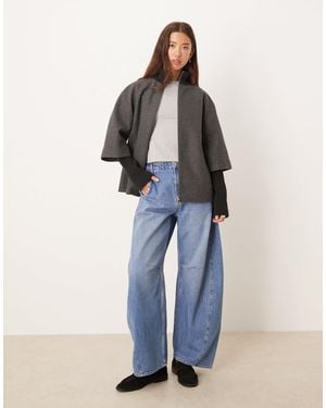 Jdy Sleeve Detailing Coat - Blue