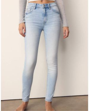 Stradivarius D07 Regular Waist Skinny Jeans - Blue