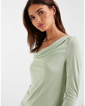 Aware Top A Maniche Lunghe Con Scollo Ad Anello Erba - Verde