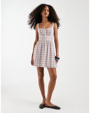 Hollister Scoop Neck A Line Mini Dress - White