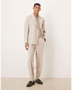 ASOS Oversized Tapered Suit Pants - Natural
