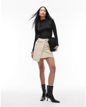 ARKET Cord Wrap Mini Skirt - Natural