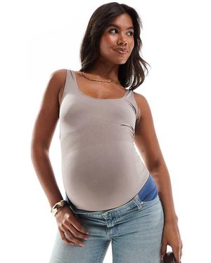 Mama.licious Top Sin Mangas Ni Costuras De Mamalicious Maternity-Beis Neutro - Multicolor