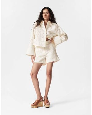 & Other Stories Short d'ensemble en dentelle effet jacquard - cassé - Gris