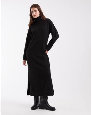 Object Rollkragen-strick-maxikleid - Weiß