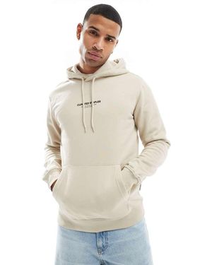 Only & Sons Sudadera Color Piedra Con Capucha Curated De -Neutro - Blanco