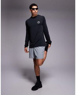 4505 5"""" Running Short With Elastic Waist Band And Phone Pocket - Blue