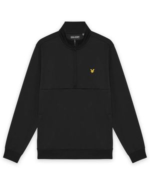 Lyle & Scott Mid Layers Golf Half Zip Windjammer Midlayer - Black