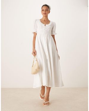 Nobody's Child Flossie Frill Detail Midaxi Dress - Natural