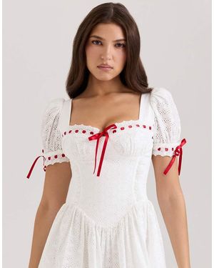 chinese dress ladies Broderie Anglaise Strapless Mini Dress – shopUNIQUES.com main image 1