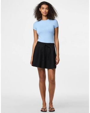 Pieces Mini Skirt - Blue
