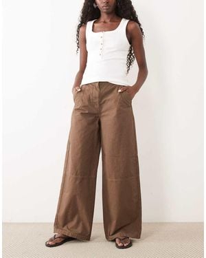 ARKET Pure Cotton Pull On Trousers - Brown
