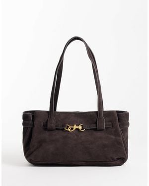 Mango City-bag aus 100 % leder - Schwarz