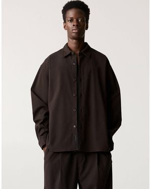 Pull&Bear Co-Ord Shirt - Black