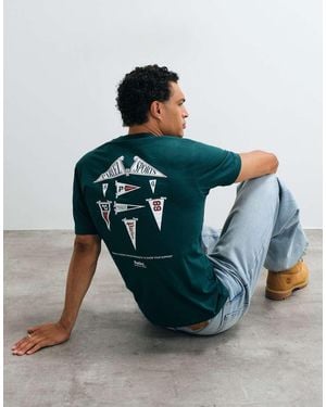 Parlez T-Shirt Con Grafica Sul Retro A Bandierina - Blu