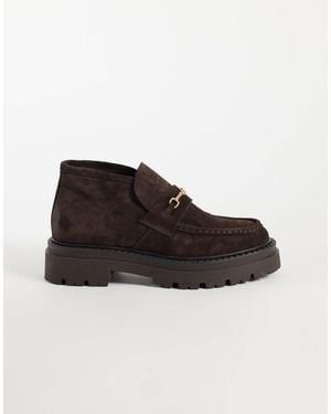 Steve Madden Karima chunky-loafer aus wildleder - Braun