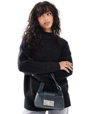 Threadbare Oversized Hoogsluitende Trui - Zwart
