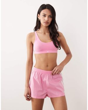 adidas Sports Active Essentials Stripes Scoop Bralet - Pink
