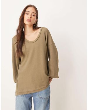 Free People Coast - sweat thermique à manches longues - olive - Neutre