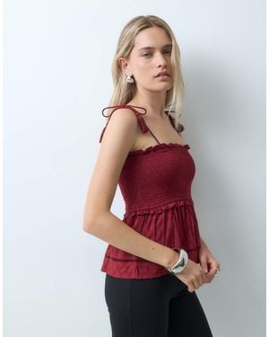 ONLY Smock Top - Red
