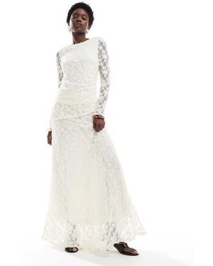 Threadbare Gonna Lunga - Bianco
