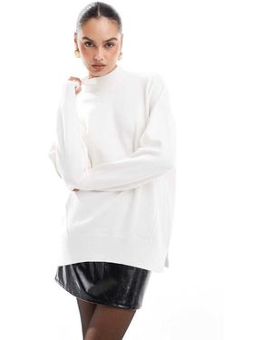 French Connection Maglione Invernale Con Collo Alto - Bianco