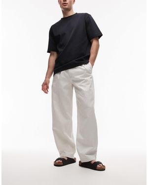 ARKET Pantalon large style workwear avec cordon - Blanc