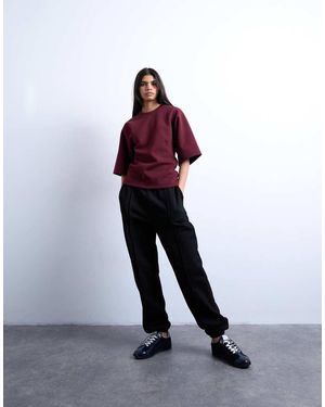 TOPSHOP Pintuck Cuffed Jogger - Purple