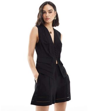 ASOS Chaleco Con Ribete De Carreras De (Parte De Un Conjunto) - Negro