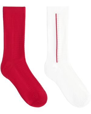 Oysho – 2 paar klassische sportsocken aus polyamid-mix - Rot