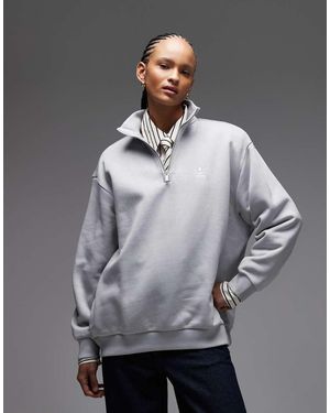 adidas Originals Essentials Half Zip Sweatshirt - Grey