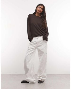 Monki Oversized Longsleeved T-shirt - White