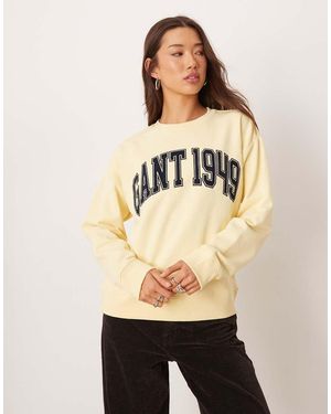 GANT Graphic Collegiate Sweat - Natural