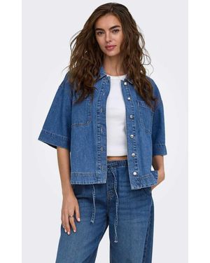 ONLY Cleo Camicia - Blu
