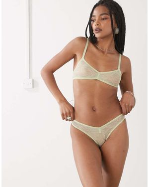 Motel Kukila Soft Lace Brazilian Knicker - Brown