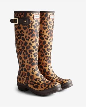 HUNTER Original Tall Wellington Boot - Brown