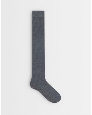 ASOS Gerippte kniestrümpfe - Weiß