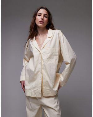 Mango – pyjama-hemd aus baumwolle - Grau