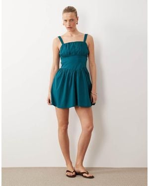 Wednesday's Girl Wednesdays Girl Mini Tea Dress - Blue