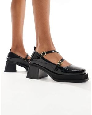 Walk London – l – lack-ballerinas - Schwarz