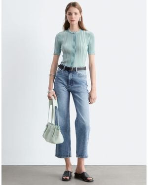 & Other Stories Wide Fit Cropped Jeans - Blue