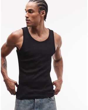 Weekday Top Senza Maniche Con Vestibilità Classica - Nero