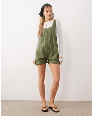 Free People Jude Chuck On Playsuit - Green