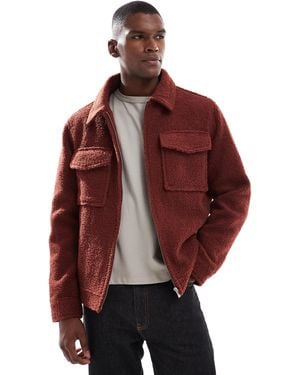 New Look Boucle Jacket - Red
