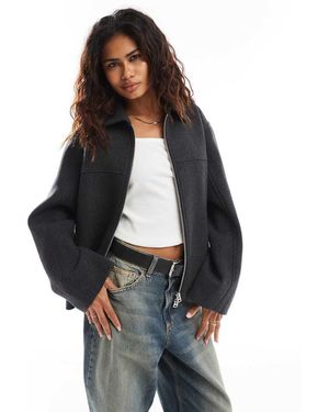 Weekday Ari Wool Blend Jacket - Grey
