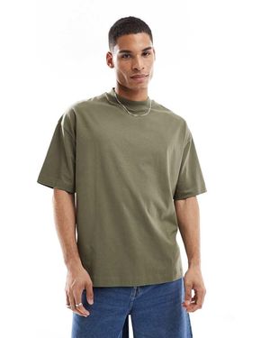 ASOS Essential Oversized High Neck T-Shirt - Green