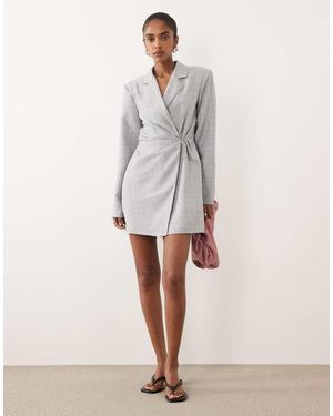 ASOS Vestido De Sastre Corto Estilo Americana De - Gris
