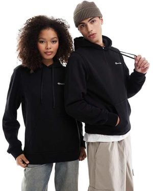 Champion Legacy Unisex Left Chest Logo Hoodie - Black