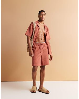 South Beach Knitted Beach Short - Orange